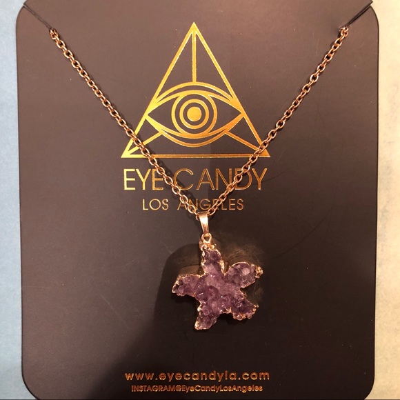eye candy Jewelry Druzy Star Pendant Poshmark